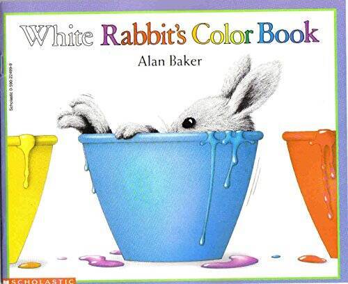 White rabbit color book - white,